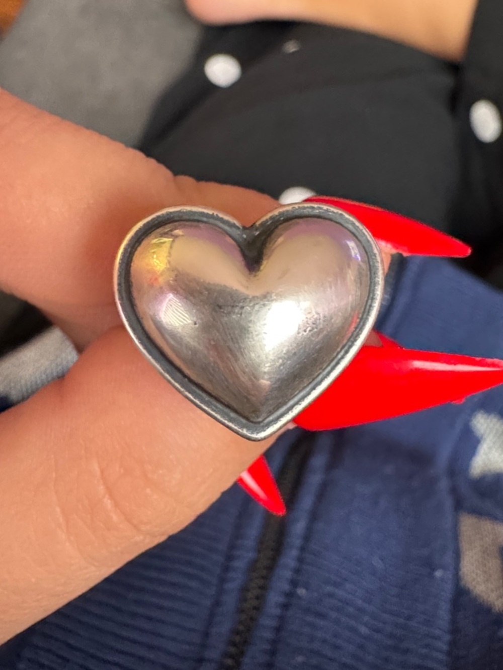 James Avery Silver Puffy Heart Ring brand new